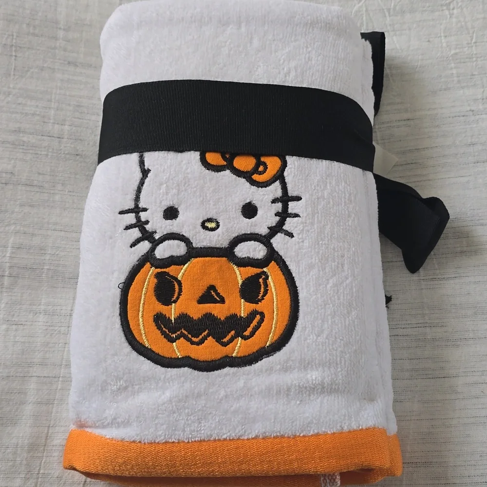 Hello Kitty Halloween Pumpkin 2Pk Hand Towels